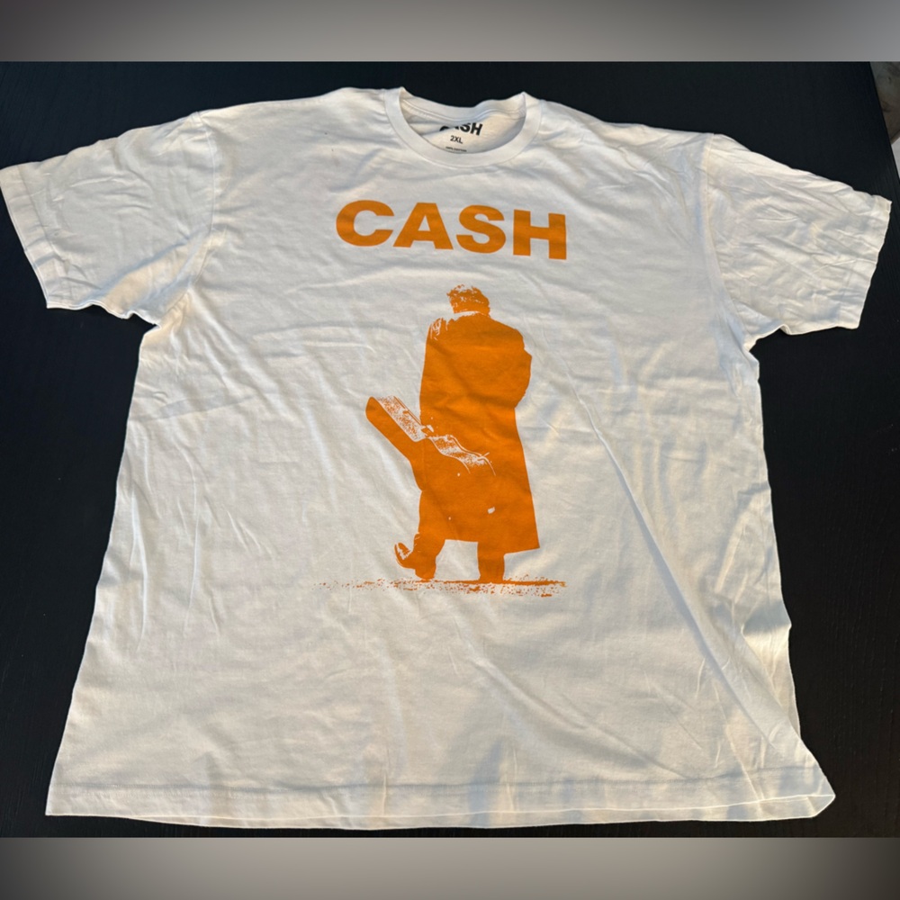 White Johnny Cash Concert Tee